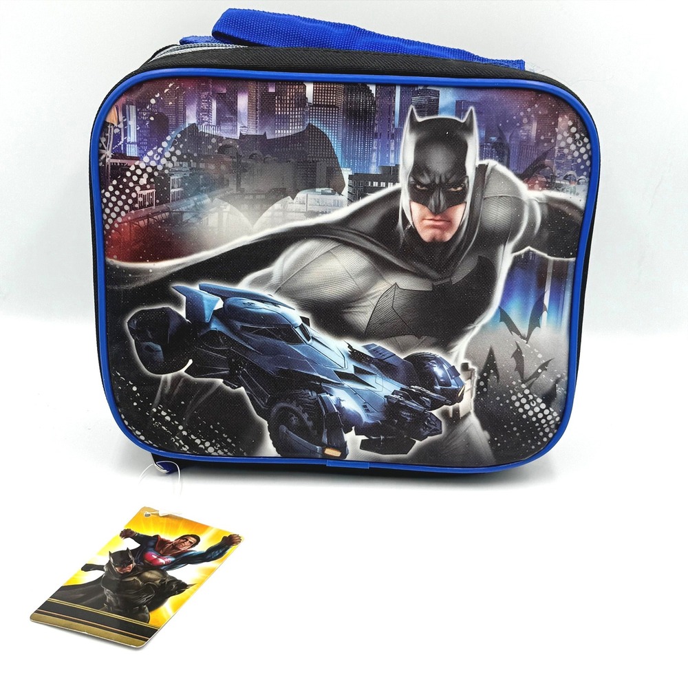 DC Comics Batman v Superman Insulated Lunch Bag New With Tag Black Blue